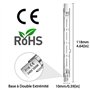 Klarlight R7s 300W Ampoule Halogène 118mm Dimmable J118 R7s Linear Halogen Floodlight Warm White 2800K R7s Ampoule Halogène Dimm