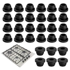YEJAHY Lot de 30 caoutchoucs de support de casserole en caoutchouc pour cuisinière à gaz - Protection efficace contre les rayure