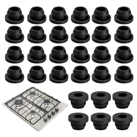 YEJAHY Lot de 30 caoutchoucs de support de casserole en caoutchouc pour cuisinière à gaz - Protection efficace contre les rayure