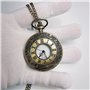 vgggrd Montre Gousset Vintage, Montre de Poche à Quartz Lisse avec Chaîne pour Homme, Femme, Papa Fête d’Anniversaire