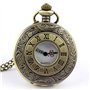 vgggrd Montre Gousset Vintage, Montre de Poche à Quartz Lisse avec Chaîne pour Homme, Femme, Papa Fête d’Anniversaire