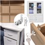 zoerbufan 16mm Serrure de Sécurité de Came D'armoire pour Boîte Aux Lettres/à Outils, Casier, Classeur avec 5 Plaques de Serrure