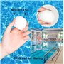Balles filtrantes pour piscine - Pour systèmes de filtration à sable - 1400 g - Peut remplacer 50 kg de sable filtrant - Convien