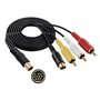 Mcbazel Câble d'adaptateur de télévision composite audio S-AV plaqué or pour Sega Saturn