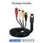 Mcbazel Câble d'adaptateur de télévision composite audio S-AV plaqué or pour Sega Saturn
