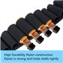 XFSRG 2 Pièces Ceinture de Cartouches 27 Trous Ceinture Porte-Munitions 130 cm Ajustable en Nylon pour Munitions Calibre 12G Idé