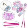 Aidqxbaoer 3 Pièces Ruban Danse, 2m Rubans Danse Scintillant Ruban de Gymnastique,Ruban de Gymnastique Rythmique pour Enfants Fi