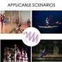 Aidqxbaoer 3 Pièces Ruban Danse, 2m Rubans Danse Scintillant Ruban de Gymnastique,Ruban de Gymnastique Rythmique pour Enfants Fi