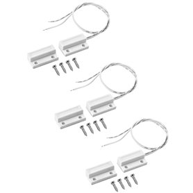QWORK® 3Pcs MC-38 Capteurs d'alarme de porte et fenêtre câblé en retrait