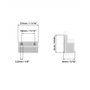 QWORK® 3Pcs MC-38 Capteurs d'alarme de porte et fenêtre câblé en retrait, Sécurité porte fenêtre contact magnétique interrupteur