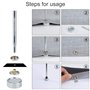 Pression Bouton Fixation, Bateau Coque Snap Bouton Fermeture Kit avec 3pcs Outil de Fixation Métal Rivet pour Couverture de Bate