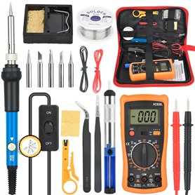 Kit de fer à souder 60 W avec multimètre numérique : fer à souder