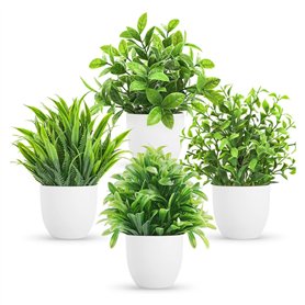 Tkxjry Lot De 4 Plantes Fausse Plante En Pot