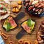 QcuGvy 4PCS Poelon Raclette Triangle 18x10cm Revêtement Antiadhésif mini Poelon Raclette avec Matériau épaissi avec 4 Pelles en 