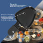 QcuGvy 4PCS Poelon Raclette Triangle 18x10cm Revêtement Antiadhésif mini Poelon Raclette avec Matériau épaissi avec 4 Pelles en 