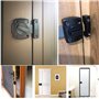 Verrou de porte de salle de bain Verrou de fenêtre de cabinet pivotant Verrou de sécurité à loquet Verrou de salle de bain en al