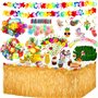 Chennyfun 102PCS Décoration de fête Tropicale hawaïenne