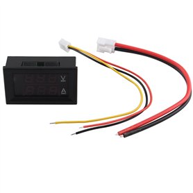 HALJIA DC 0–100 V 10 A Voltmètre numérique Ampèremètre Tension Mètre courant Jauge de moniteur moniteur écran LED 5 entrées Volt