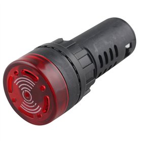 HALJIA Ad16–22SM LED Buzzer Signal d'alarme voyant lumineux Flash Alertor DC 12 V 20 mA 22 mm de diamètre