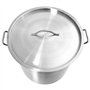 Marmite Traiteur avec Couvercle, Faitout à Induction Inox Marmite à Soupe Marmite 50 L 40x40 cm Acier inoxydable
