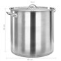 Marmite Traiteur avec Couvercle, Faitout à Induction Inox Marmite à Soupe Marmite 50 L 40x40 cm Acier inoxydable