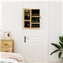 Toshilian Armoire à Bijoux, Meuble de Rangement Cosmétiques Organisateur de Bijoux Placard Beauté Armoire à bijoux avec miroir m