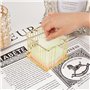 distributeur de notes adhésives en forme de cube en métal