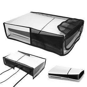 Kingshion Coque de protection transparente pour PS5 Slim Disc Edition - Découpe précise - Anti-rayures - Étanche - Pour console