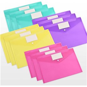 Uni-Fine Lot de 12 porte-documents A4