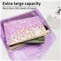 Uni-Fine Lot de 12 porte-documents A4, 4 couleurs avec bouton pression pour organiser des documents, pochette transparente en pl