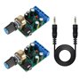 Module d'amplification audio Youmile 2 Pack DC 1.8-12V TDA2822M 2.0 Canal Stéréo AMPBoard Mini AUX DIY Système de son Composant