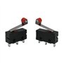 Youmile 20Pack Micro-levier à levier à galet CA 3 broches 5A 125 250V SPDT 1NO 1NC Bornes momentanées pour carte de circuit impr
