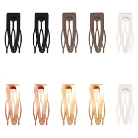 TRKETK 10 Pièces Pinces à Cheveux à Double Griffe Pinces à Cheveux à Pression en Métal Petite Pince Cheveux Femme à Double Poign