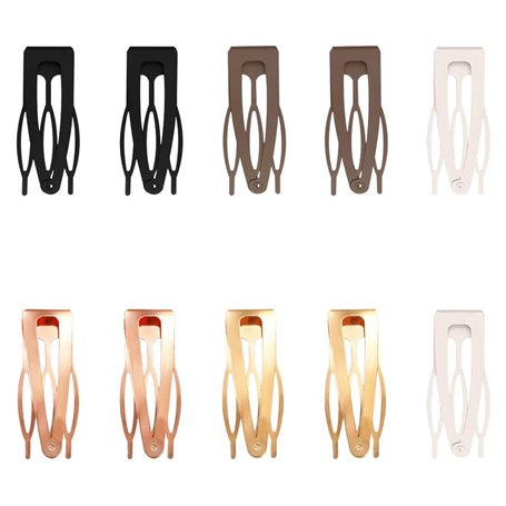TRKETK 10 Pièces Pinces à Cheveux à Double Griffe Pinces à Cheveux à Pression en Métal Petite Pince Cheveux Femme à Double Poign
