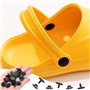 TRKETK 20 Pièces Rivets en Plastique, Boucles de Chaussures Amovibles Boucles de Décoration de Chaussures Dissimulées Fermetures