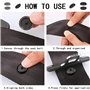 TRKETK 10 Paires Bouton D'Arrêt de Ceinture de Sécurité, Boutons à Clips Universels pour Ceinture de Sécurité Boucle Antidérapan
