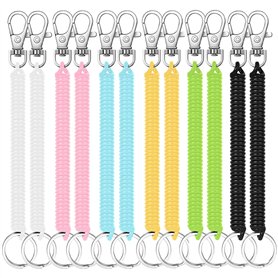 TRKETK 12 Pièces Porte-Clés en Spirale