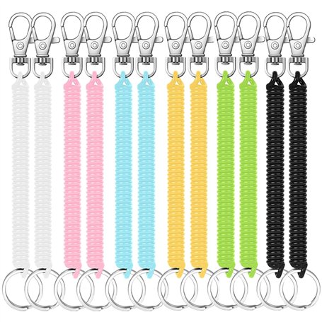 TRKETK 12 Pièces Porte-Clés en Spirale