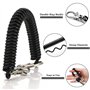 TRKETK 12 Pièces Porte-Clés en Spirale, Porte-Clés en Spirale Extensible Porte-Clés à Ressort en Plastique Porte-Clés Spirale Él