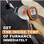 AIOMEST Thermomètre Infrarouge Laser Numérique Sans Contact -58°F~2732°F (-50°C～1500°C) Emissivité Réglable Digital LCD Alarme P
