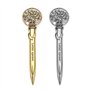 JKJF 2pcs Vintage enveloppe ouvre lettre ouvre - Lettre maison école Bureau métal enveloppe slicer - argent et or