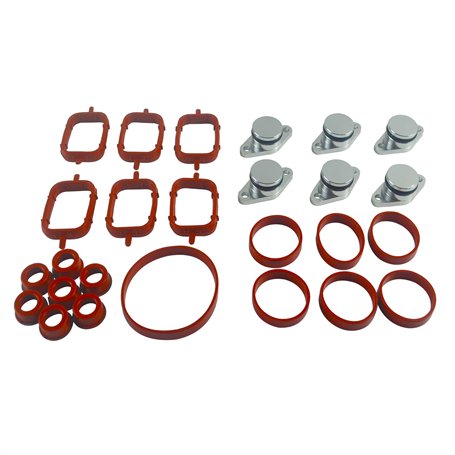 ZEALfix Joints de collecteur d'admission kit+4 bouchons clape 22mm Fit M47 E87 E46 E90 E91 E92 E93 E39 11612246945 11617790198 1