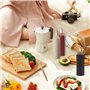 Condiments Squeeze Bouteilles, 6 pcs 8 oz Bouteille à Sauce avec Capuchon, Flacons Transparents pour Sauce - Sans BPA, pour la M