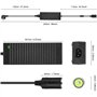 LEDMO Adaptateur d'Alimentation 12V 10A avec Embout de Cigarette, Transformateur 100-240V AC à 12v10a DC, Convertisseur électron