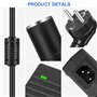 LEDMO Adaptateur d'Alimentation 12V 10A avec Embout de Cigarette, Transformateur 100-240V AC à 12v10a DC, Convertisseur électron