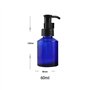 2PCS flacons de lotion vides en verre de 60 ml avec couvercle de pompe noir et système de verrouillage pour cosmétiques et cosmé