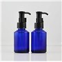 2PCS flacons de lotion vides en verre de 60 ml avec couvercle de pompe noir et système de verrouillage pour cosmétiques et cosmé