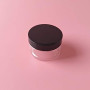 Lot de 6 bocaux vides en plastique transparent à large goulot avec couvercles noirs - 250 ml - Pour maquillage, crème, lotion, f
