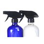 1 flacon pulvérisateur vide rechargeable en verre de 500 ml avec gâchette noire, idéal pour les huiles essentielles, les produit