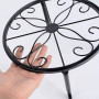2 Pièces Pot de fleur Stand, Metal Art Plant Stand Rack Style européen pot de fleur titulaire pour jardin Table Ronde de Jardin,